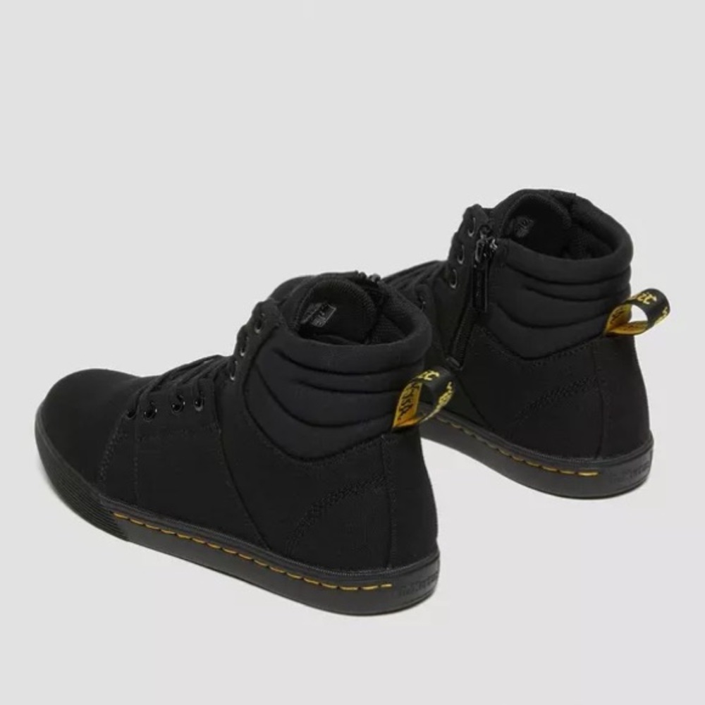 Dr. Martens Rozarya Womens Canvas Casual side Zip Boots – Black – Size 6 (EU 37)
